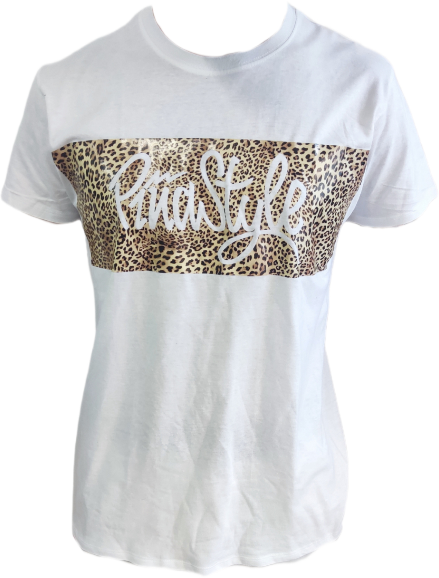 T-shirt met luipaardprint in Piñastijl