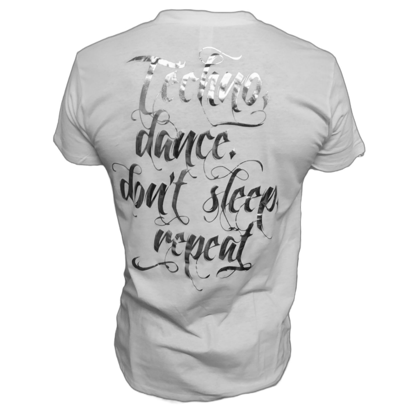 CAMISETA TECHNO, DANCE, DONT SLEEP, REPEAT